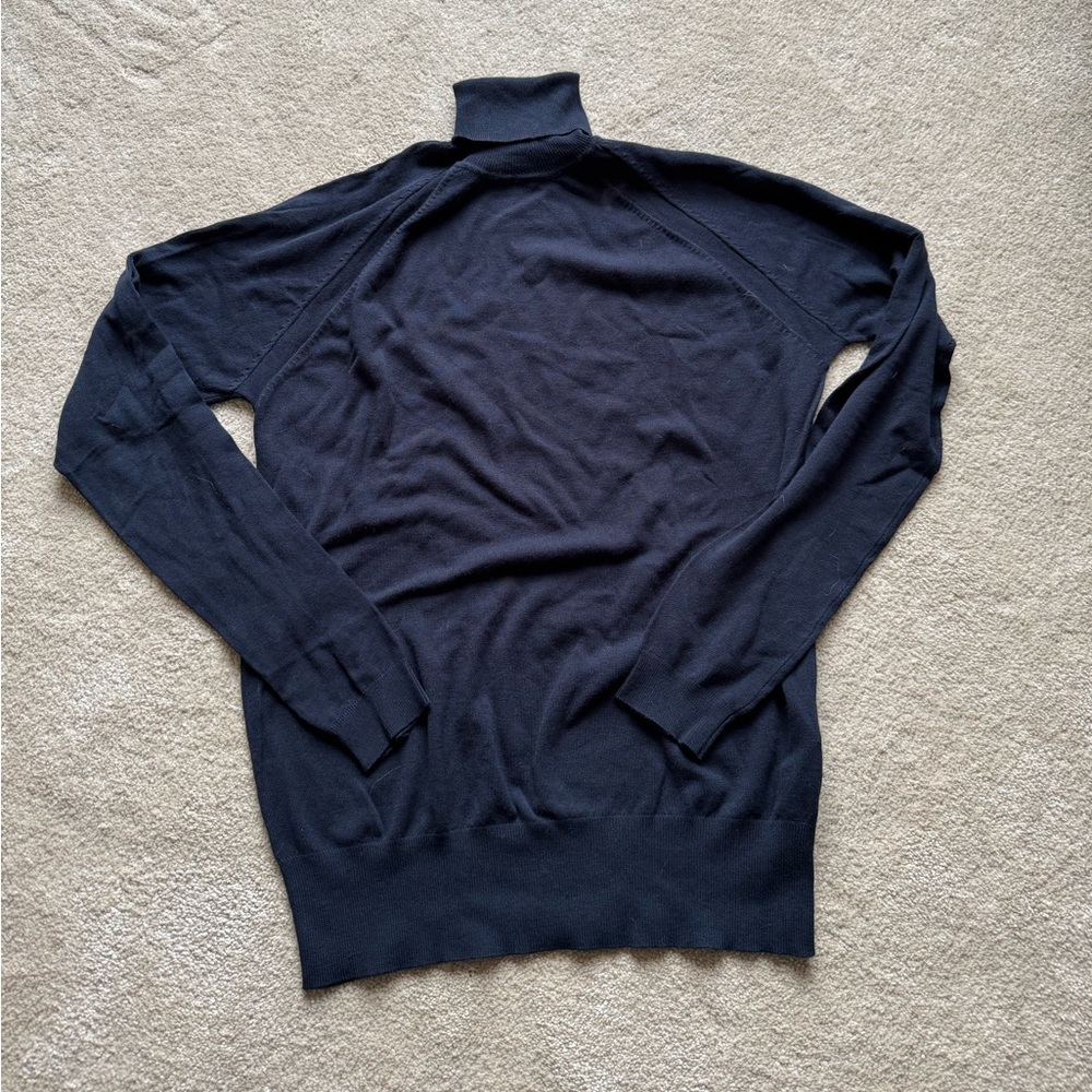 Zara turtleneck sweater men's M navy color